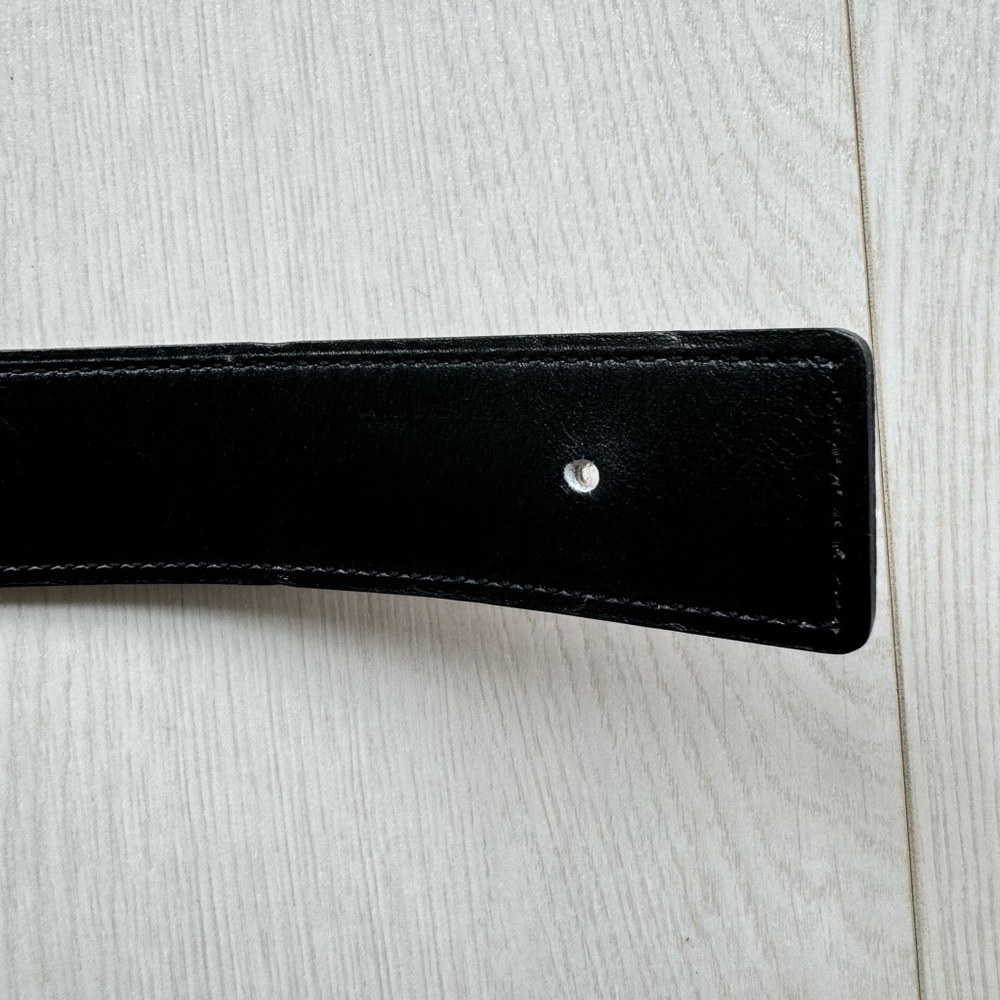 Hermès Reversible Togo Leather Strap Belt Black / Tan 95 cm - Picture 10 of 14